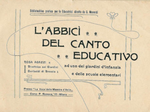 Metodo Rosa Agazzi ABC canto educativo